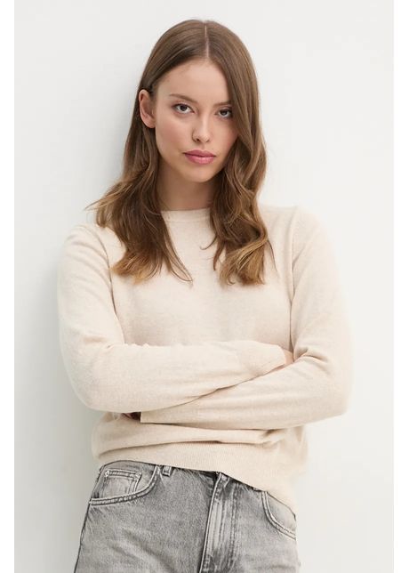 Sisley pulover din amestec de lână femei, culoarea bej, light, 102HM100F