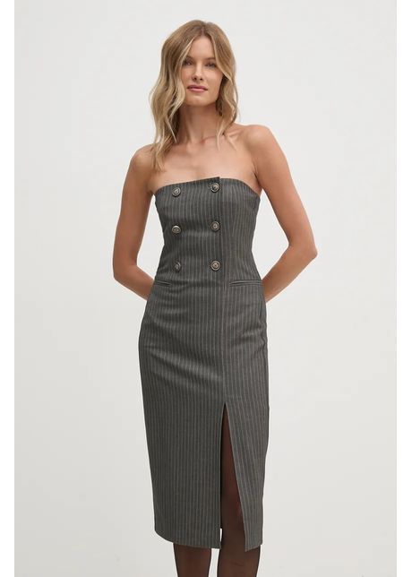 Sisley rochie culoarea gri mini mulat 4opdlv06l