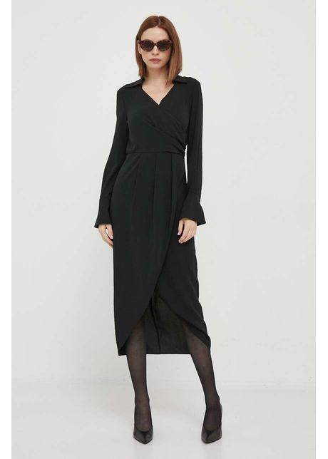 Sisley rochie culoarea negru maxi mulat