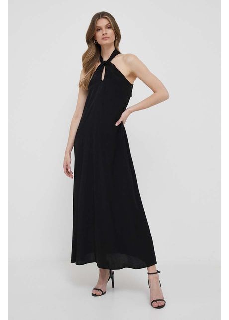 Sisley rochie culoarea negru maxi oversize