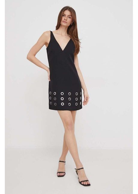Sisley rochie culoarea negru mini dreapt