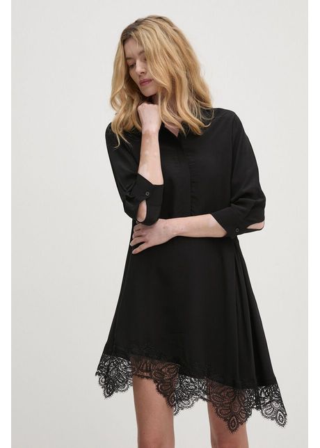 Sisley rochie culoarea negru mini drept 4w8alv069