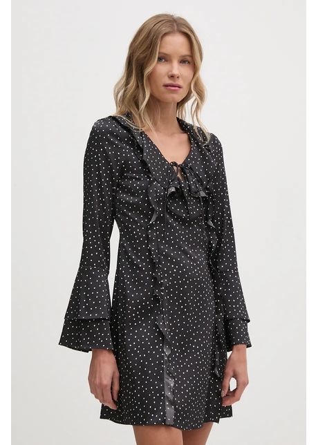 Sisley rochie culoarea negru mini evazat 4etllv06v