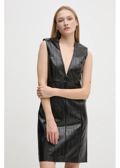 Sisley rochie culoarea negru mini evazat 4s6dlv06o