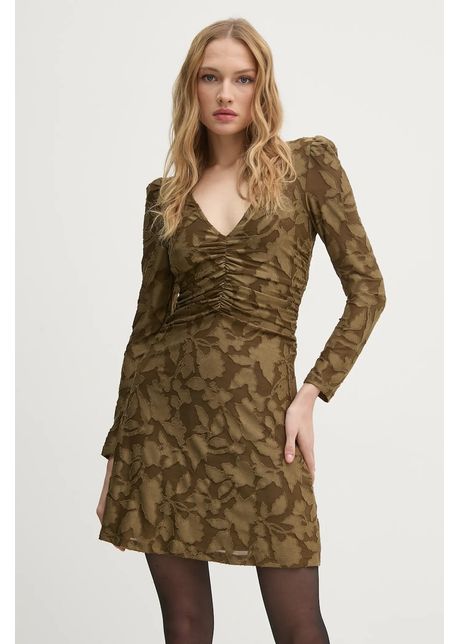 Sisley rochie culoarea verde mini mulat 4ty3lv06n