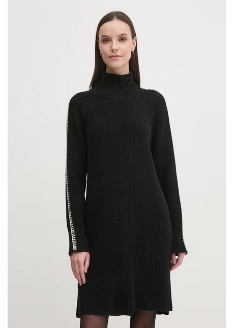 Sisley rochie din amestec de lana culoarea negru mini dreapt 1076lv00y