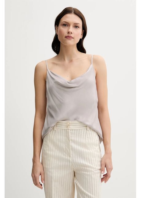 Sisley top culoarea gri uni 52bzlh01n