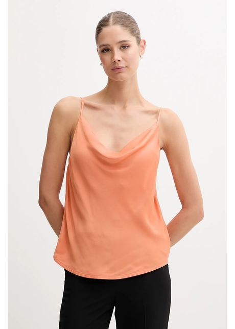 Sisley top culoarea portocaliu uni 52bzlh01n