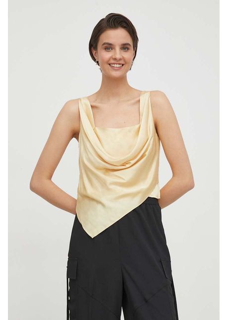 Sisley top femei culoarea galben