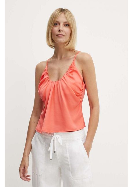 Sisley top femei culoarea portocaliu