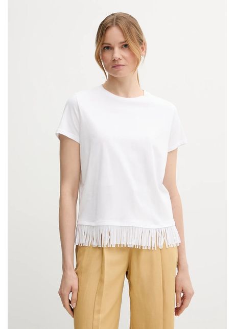 Sisley tricou din bumbac culoarea alb 3096l107j