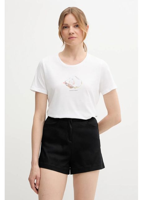 Sisley tricou din bumbac culoarea alb, 35USL107H