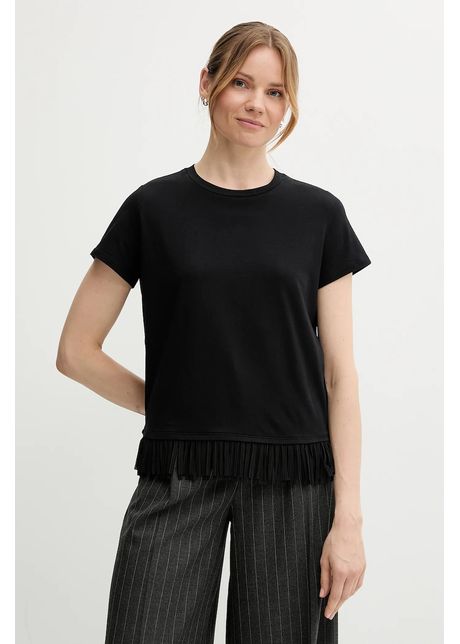 Sisley tricou din bumbac culoarea negru 3096l107j