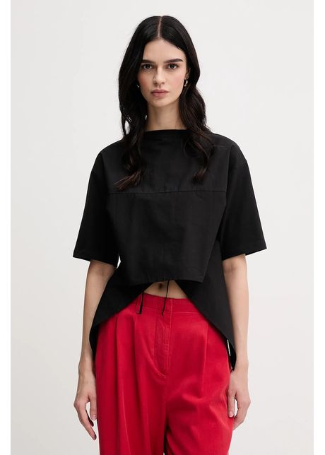 Sisley tricou din bumbac culoarea negru 3f1ql107k