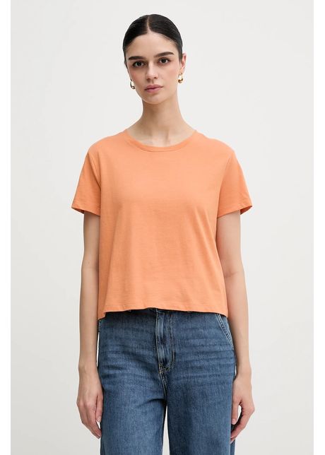 Sisley tricou din bumbac culoarea portocaliu, 3I1XL107A