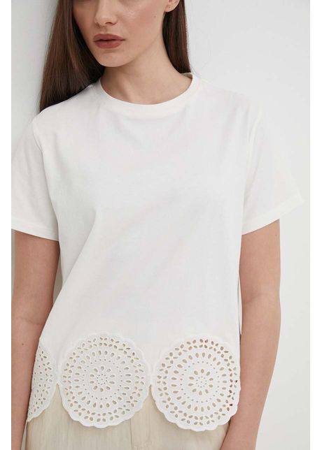 Sisley tricou din bumbac femei culoarea bej
