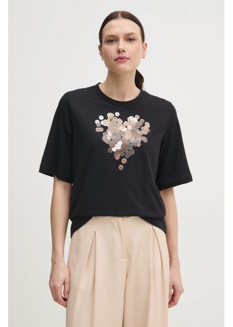 Sisley tricou din bumbac femei culoarea negru 3i1xl106r