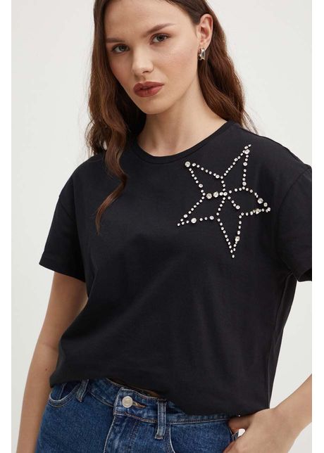 Sisley tricou din bumbac femei culoarea negru