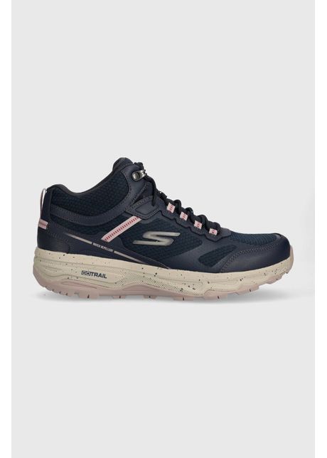 Skechers pantofi culoarea albastru marin cu toc plat