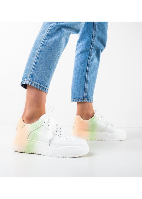Sneakers dama clay portocalii
