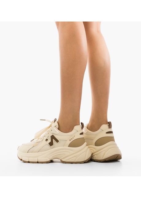 Sneakers dama Serigiu Bej