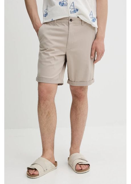 Solid pantaloni scur i culoarea bej 21200395