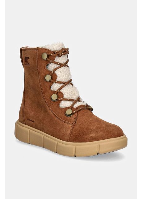 Sorel botine sorel explorer iii joan femei culoarea maro cu toc plat izolat 2077981242