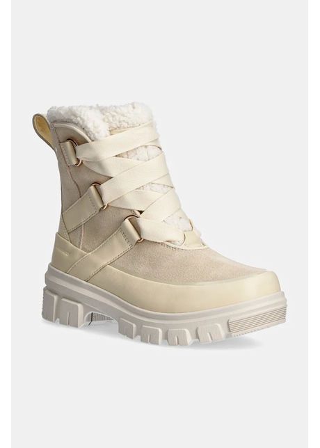 Sorel cizme de piele torino v resort wp outdr femei culoarea bej cu platforma izolat 2106711292
