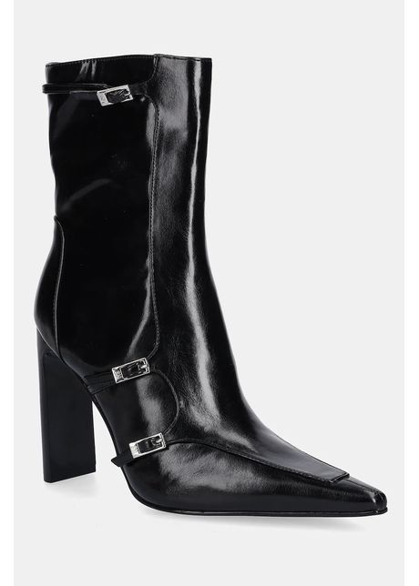 Steve Madden botine Fastened culoarea negru, cu toc drept, 11004818
