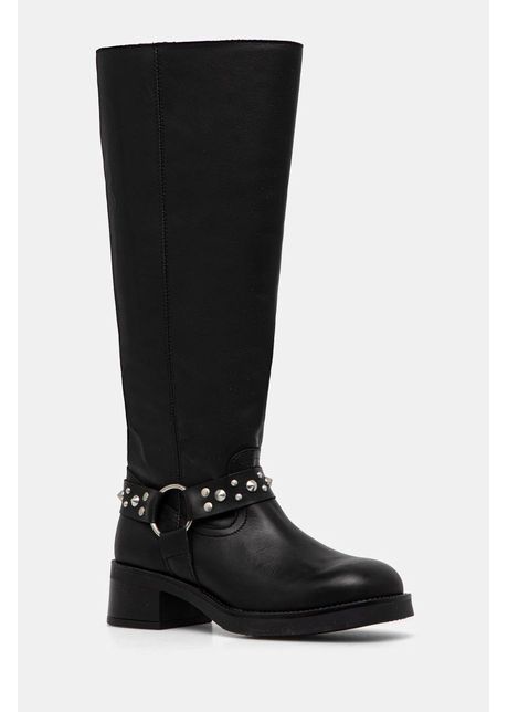 Steve madden ghete de piele brenna femei culoarea negru cu toc drept sm11003351