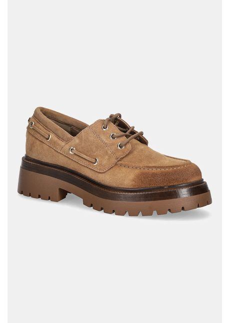 Steve Madden pantofi de piele întoarsă Detroit culoarea maro, cu platformă, 11004778