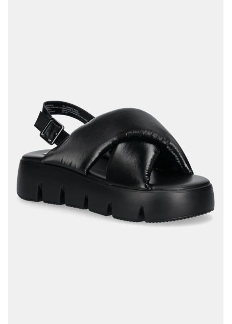 Steve madden sandale backtrack femei culoarea negru cu platforma sm11003784