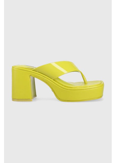 Steve madden slapi jilly femei culoarea verde cu toc drept sm11002475