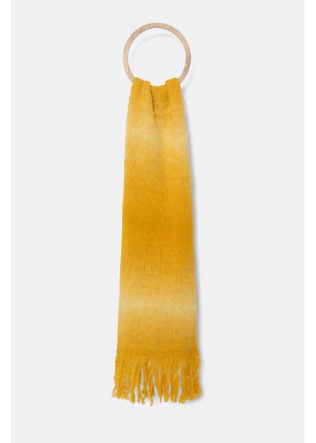 Sunflower esarfa de lana culoarea galben neted 3052