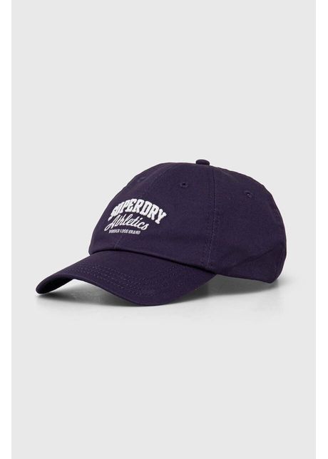 Superdry apc de baseball din bumbac culoarea albastru marin cu imprimeu