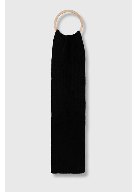 Superdry esarfa din amestec de lana culoarea negru neted