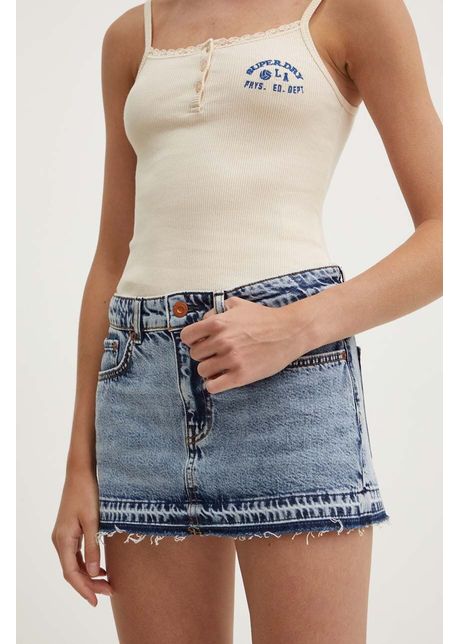 Superdry fust din denim mini creion