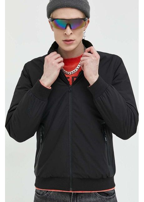 Superdry geaca bomber barbati culoarea negru de tranzitie