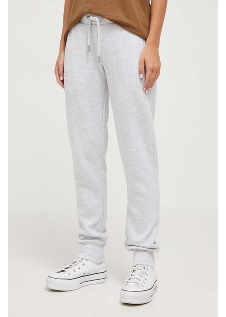 Superdry pantaloni de trening culoarea gri melanj