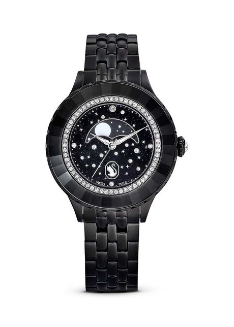 Swarovski ceas octea moon femei culoarea negru 5677497