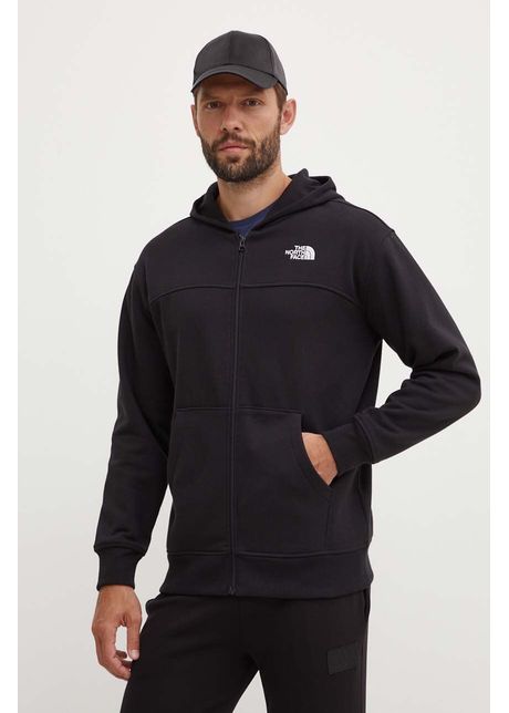 The north face bluz m essential fz hoodie b rba i culoarea negru cu glug cu imprimeu nf0a87fbjk31