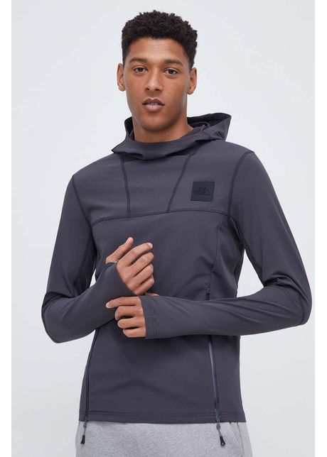 The north face bluza barbati culoarea gri cu glug neted