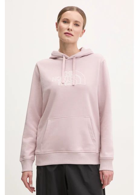 The north face bluza drew peak light femei culoarea roz cu glug neted nf0a8c1darf1