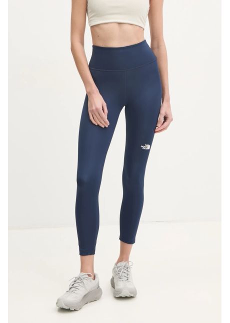 The north face leggins de antrenament flex culoarea albastru marin neted nf0a8brx8k21