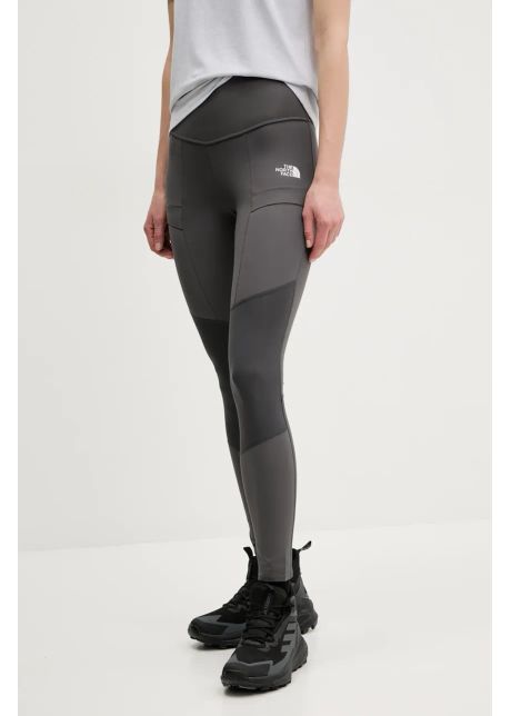 The north face leggins sport felik alpine femei culoarea gri neted nf0a89tyxil1