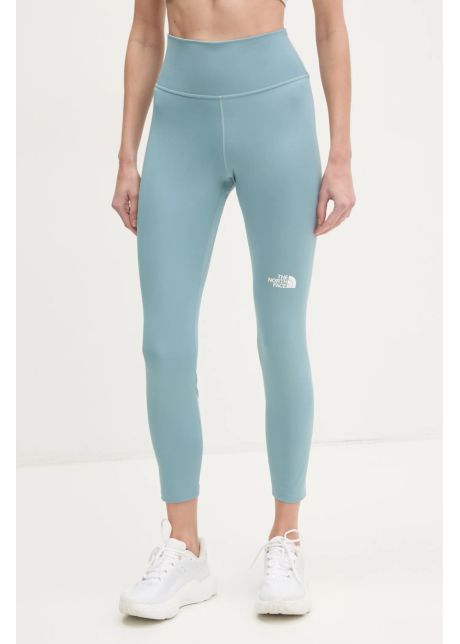 The north face leggins sport mountain athletics flex femei culoarea turcoaz cu imprimeu nf0a8bpf4261