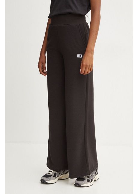 The north face pantaloni de trening hoden wide leg jogger culoarea negru neted nf0a89chjk31