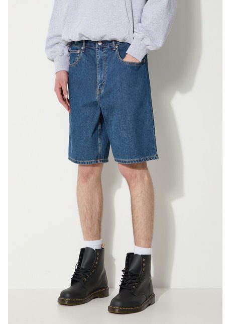 Thisisneverthat pantaloni scurti jeans washed denim short barbati tn240dso5s01