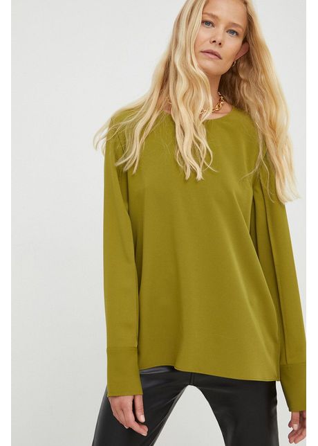 Tiger of sweden bluza femei culoarea verde neted