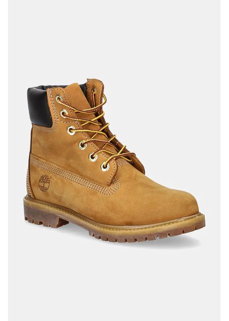 Timberland ghete de piele premium 6 inch femei culoarea maro cu toc plat izolare usoara tb1103617131
